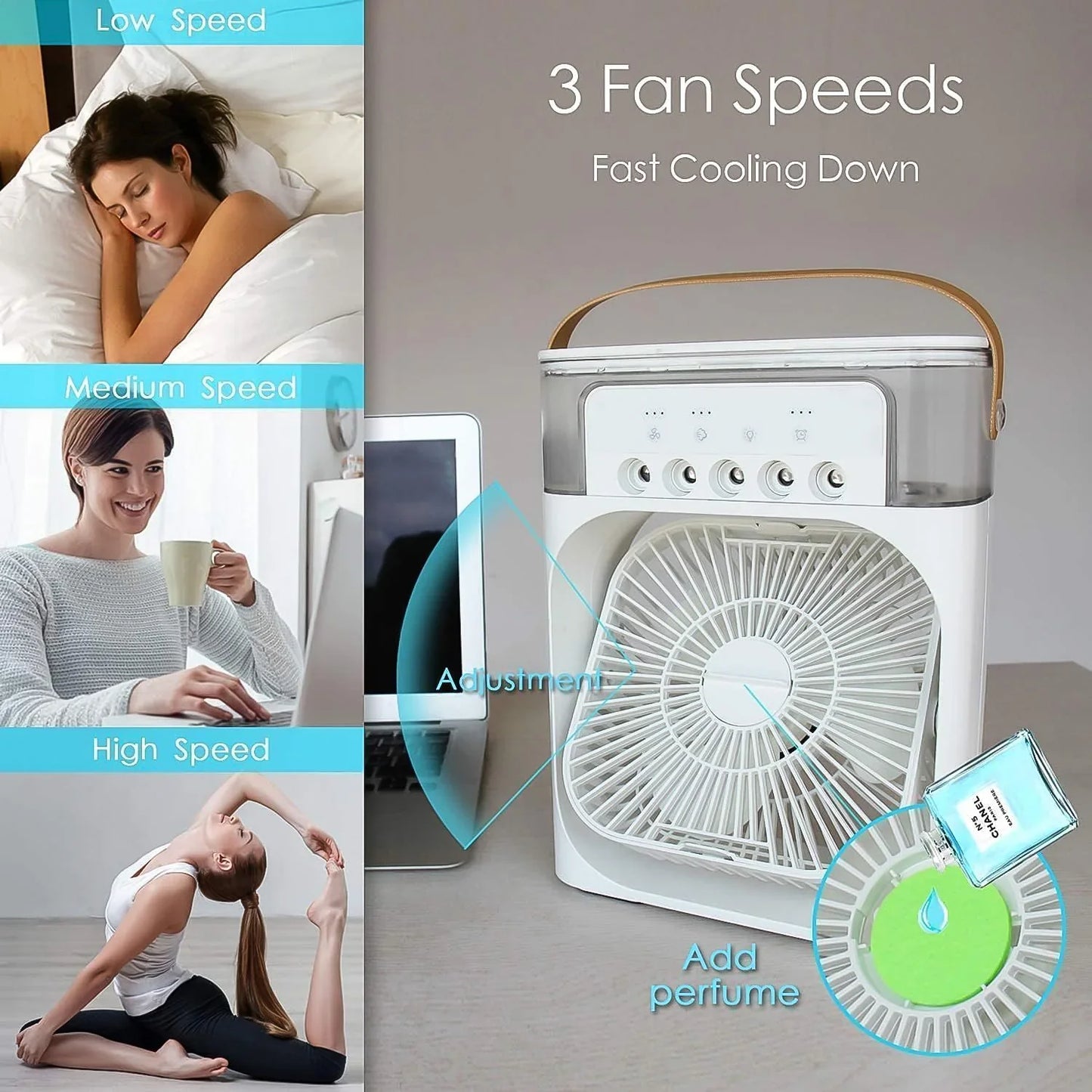 Mini Air cooler fan with USB Rechargable