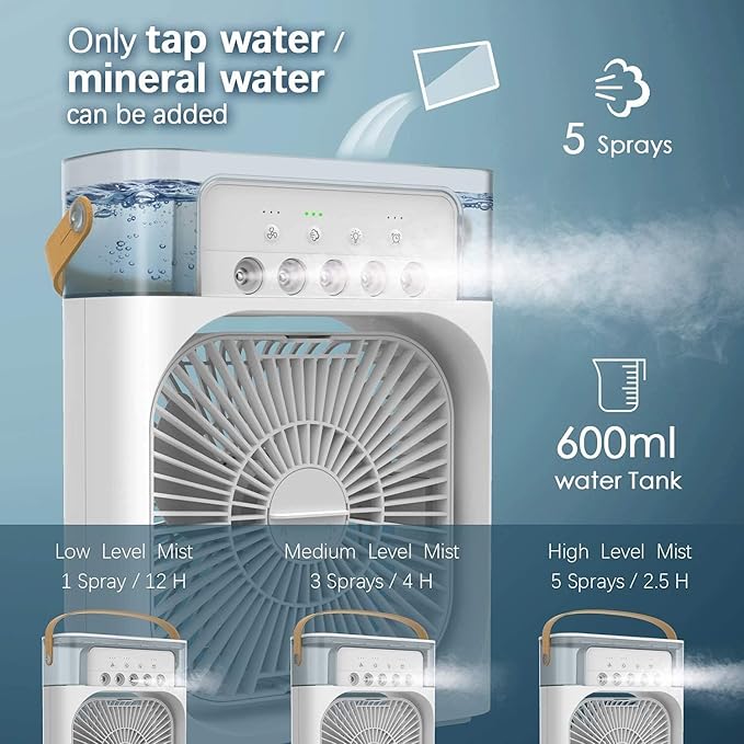 Mini Air cooler fan with USB Rechargable